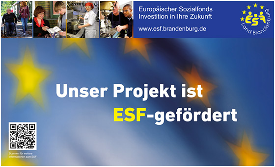 Unser Projekt ist ESF gefördert Dachkomplettbau ist ESF Gefördert